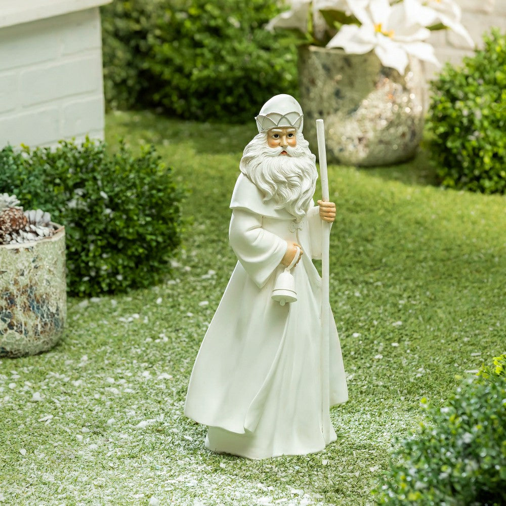 Season to Sparkle Garden Statue, Resin Garden Statue, Saint Nick, 20"H | Plow & Hearth