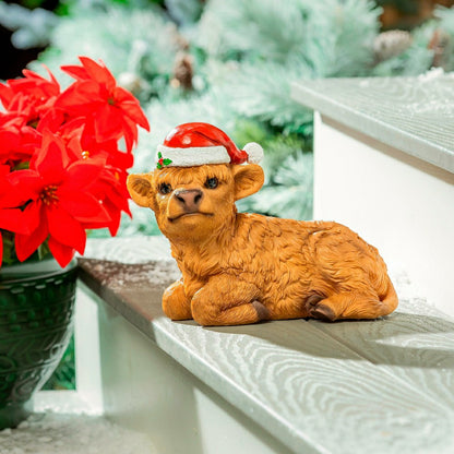 Holly Homestead Garden Statue, Resin Statue, Highland Cow, 7.5"H | Plow & Hearth