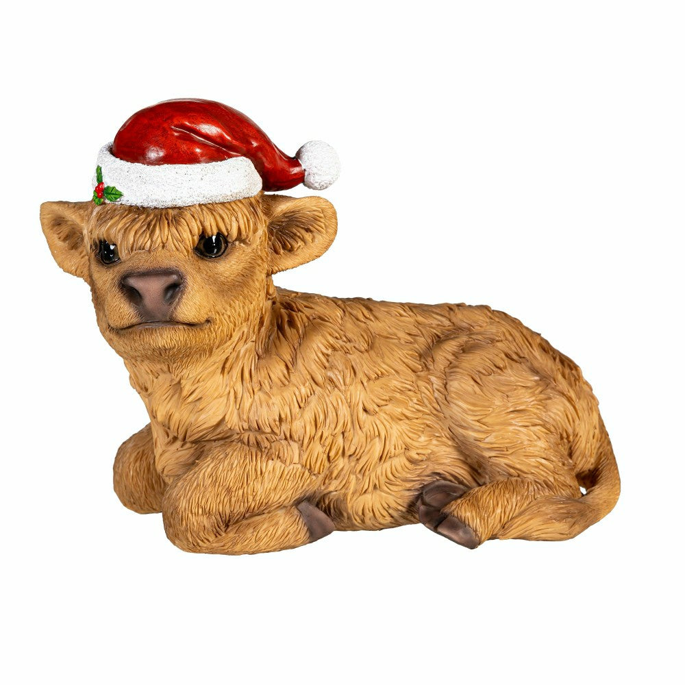 Holly Homestead Garden Statue, Resin Statue, Highland Cow, 7.5"H | Plow & Hearth