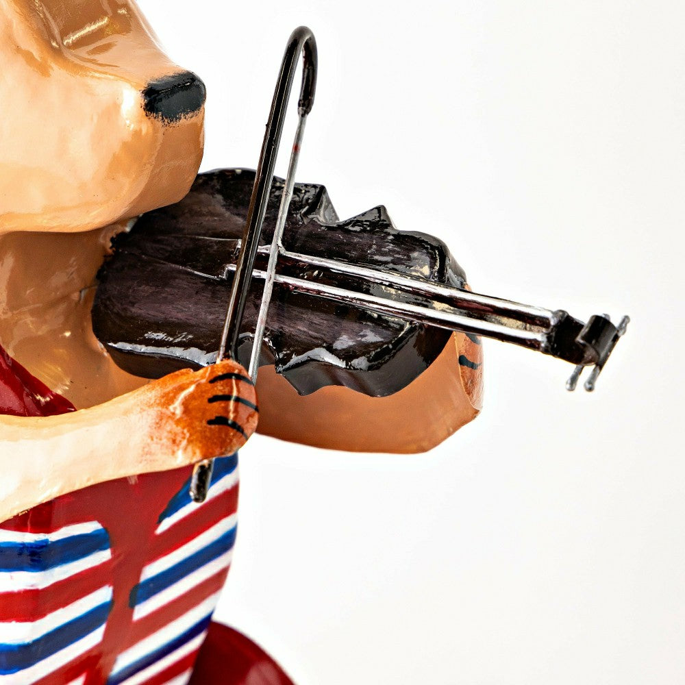 Metal Patriotic Dog Statue with Instrument | Plow & Hearth