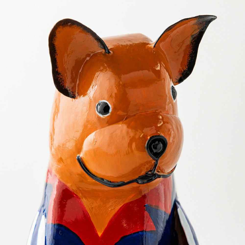 Metal Patriotic Dog Statue with Instrument | Plow & Hearth