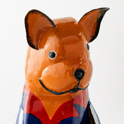 Metal Patriotic Dog Statue with Instrument | Plow & Hearth