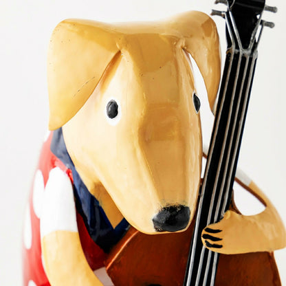 Metal Patriotic Dog Statue with Instrument | Plow & Hearth