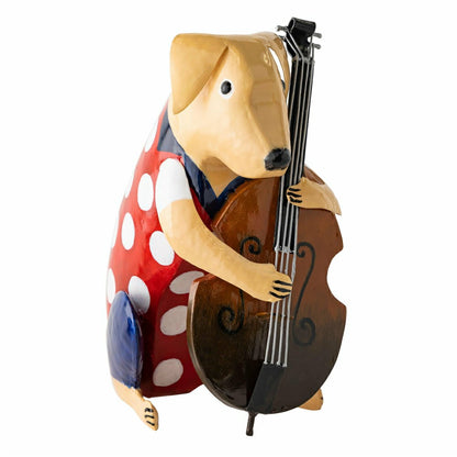 Metal Patriotic Dog Statue with Instrument | Plow & Hearth