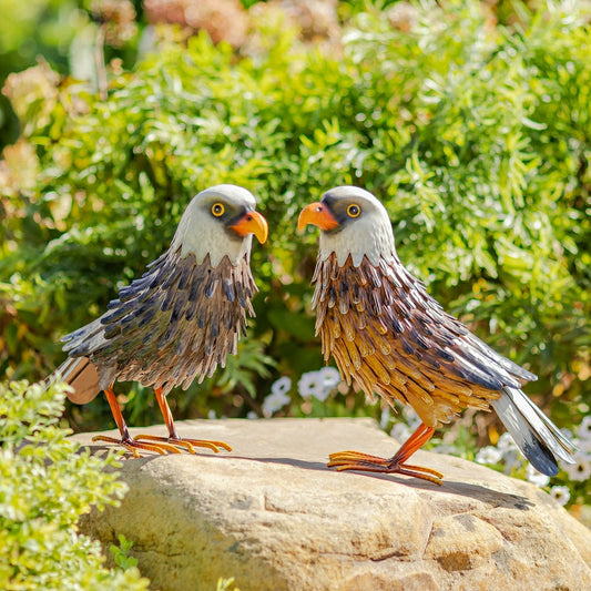 Metal Eagle Outdoor Statues, Set of 2 | Plow & Hearth