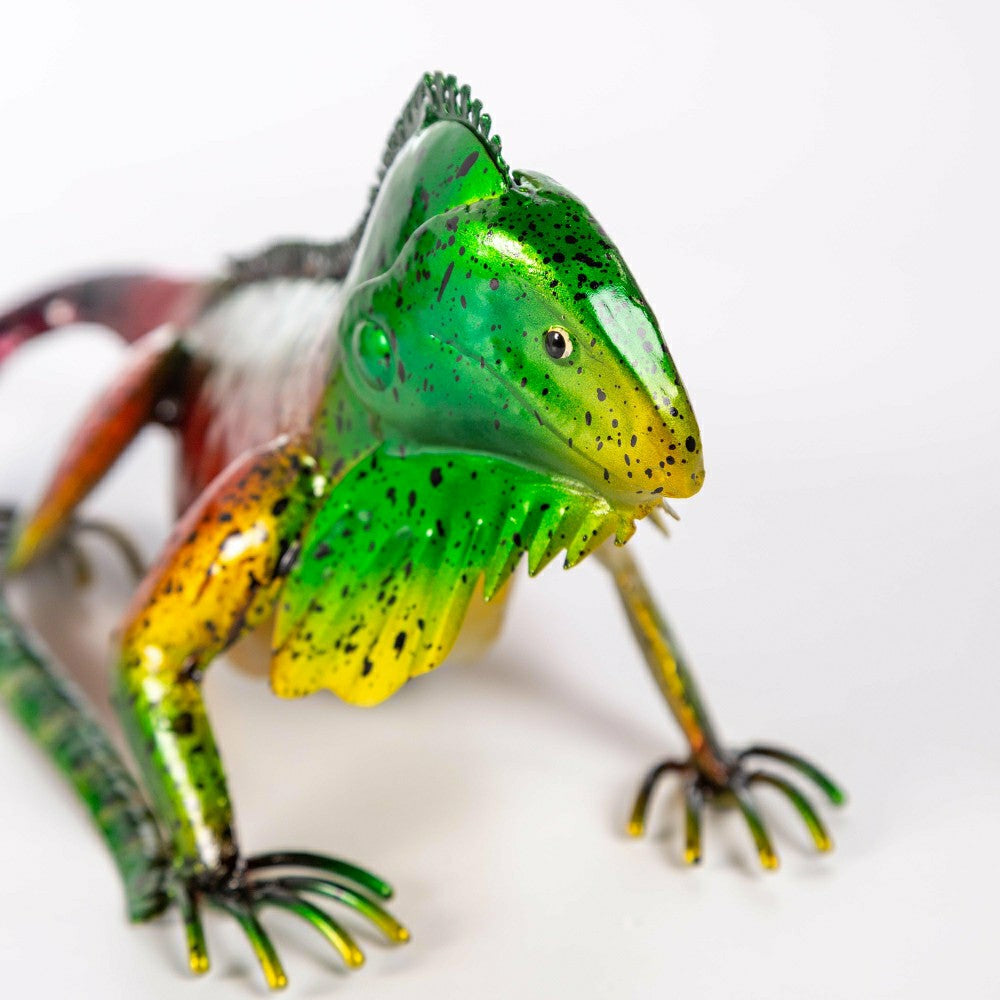 Set of 2 Metal Iguana Statues | Plow & Hearth
