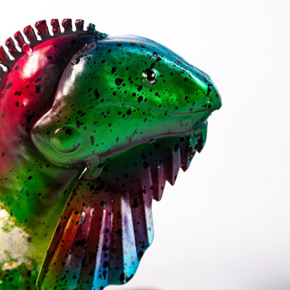 Set of 2 Metal Iguana Statues | Plow & Hearth