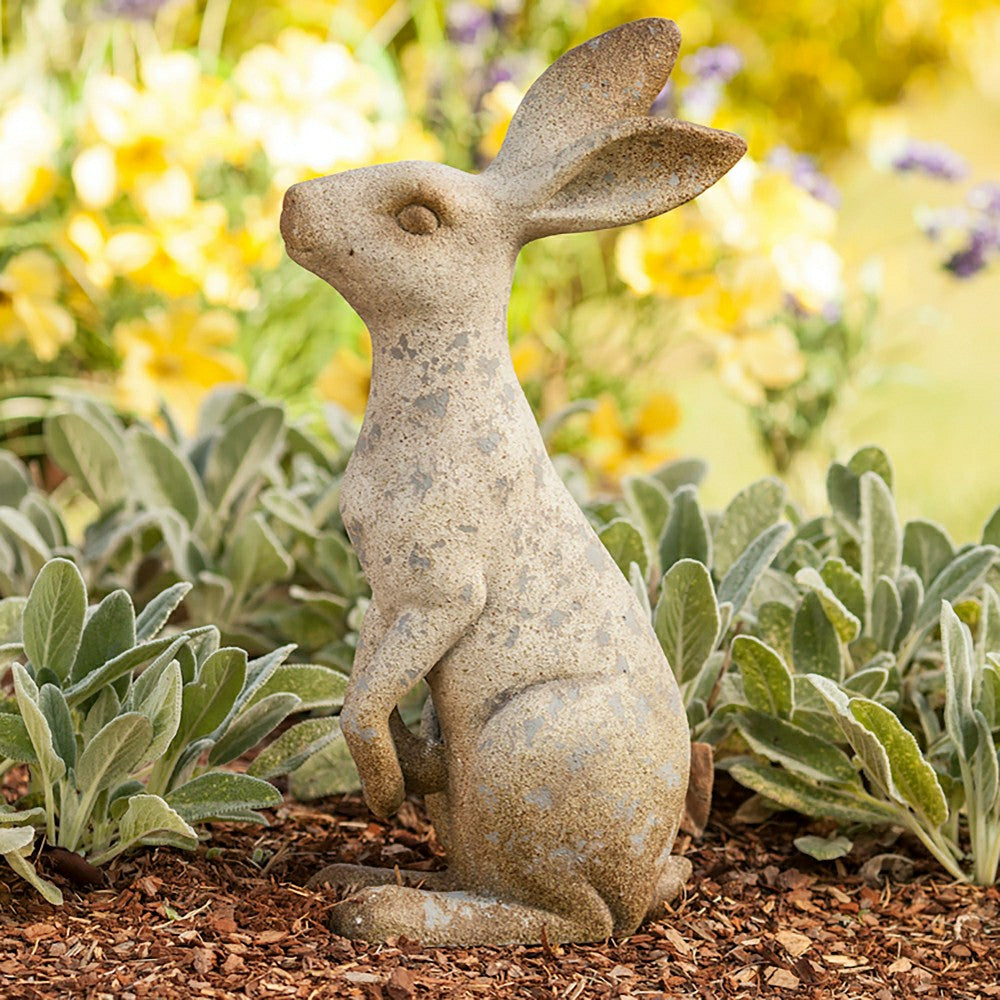 Short Sitting Bunny Sculpture | Plow & Hearth