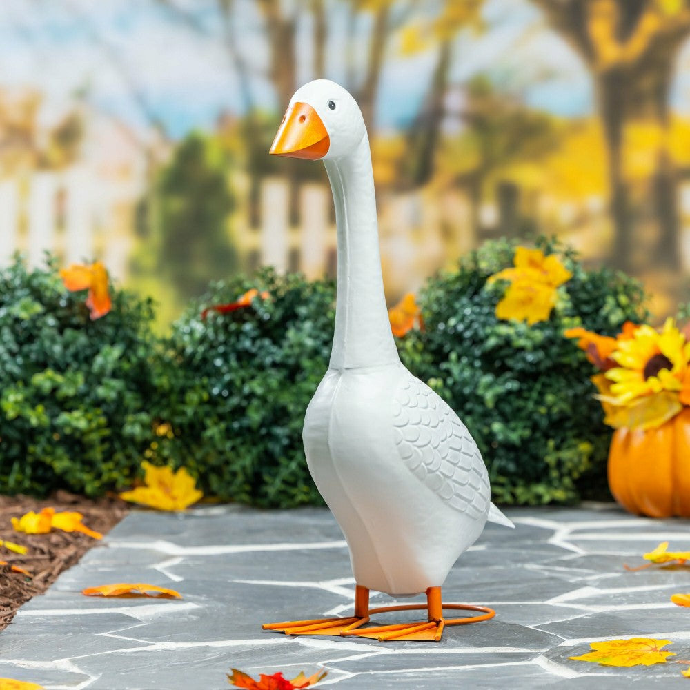 Metal Porch Goose Statue, 21"H | Plow & Hearth