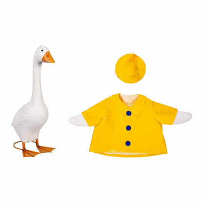 Metal Goose Statuary with Rain Coat | Plow & Hearth