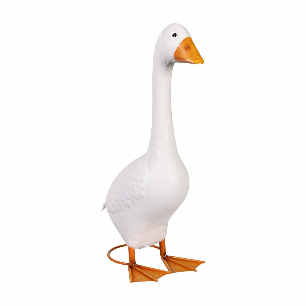 Metal Goose Statuary with Rain Coat | Plow & Hearth