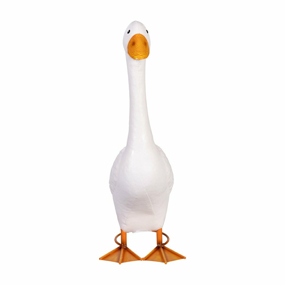 Metal Goose Statuary with Rain Coat | Plow & Hearth