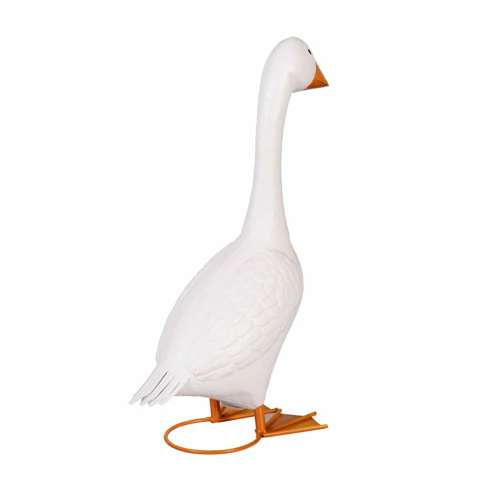 Metal Goose Statuary with Rain Coat | Plow & Hearth