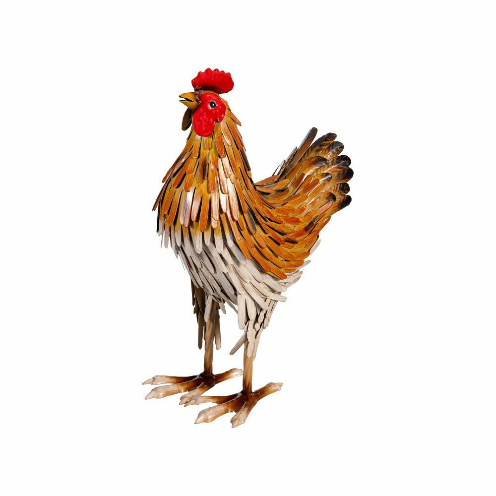 12"H Petal & Plow, Metal Brown Hen Garden Statue | Plow & Hearth
