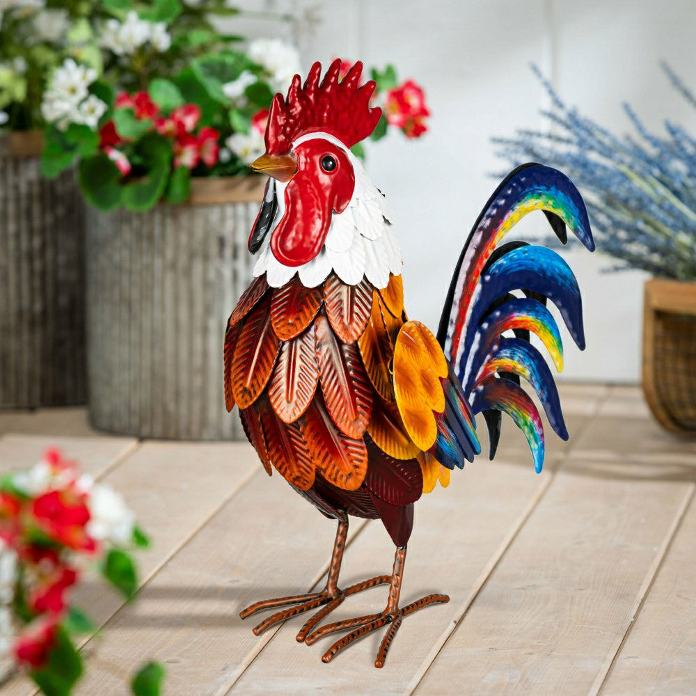 Metal Rooster 11.8"H | Plow & Hearth
