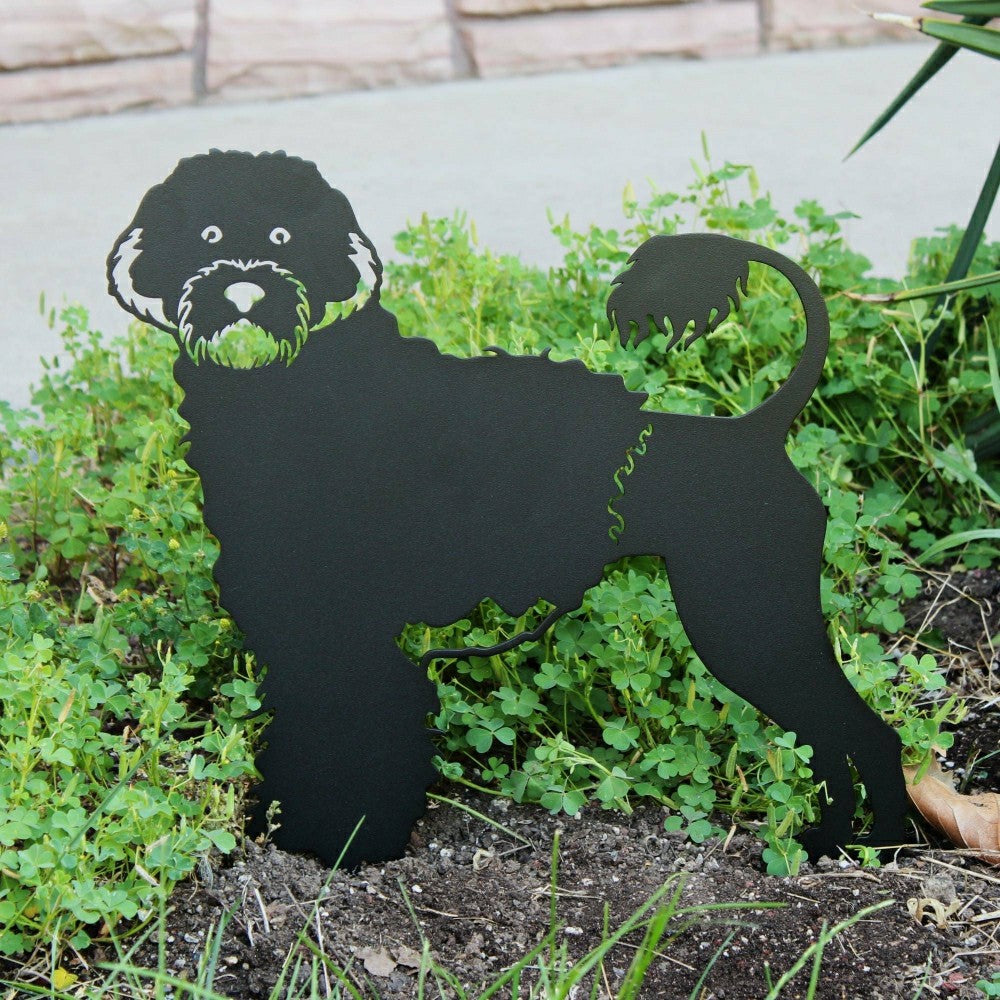 Portuguese Water Dog Garden Stake | Plow & Hearth