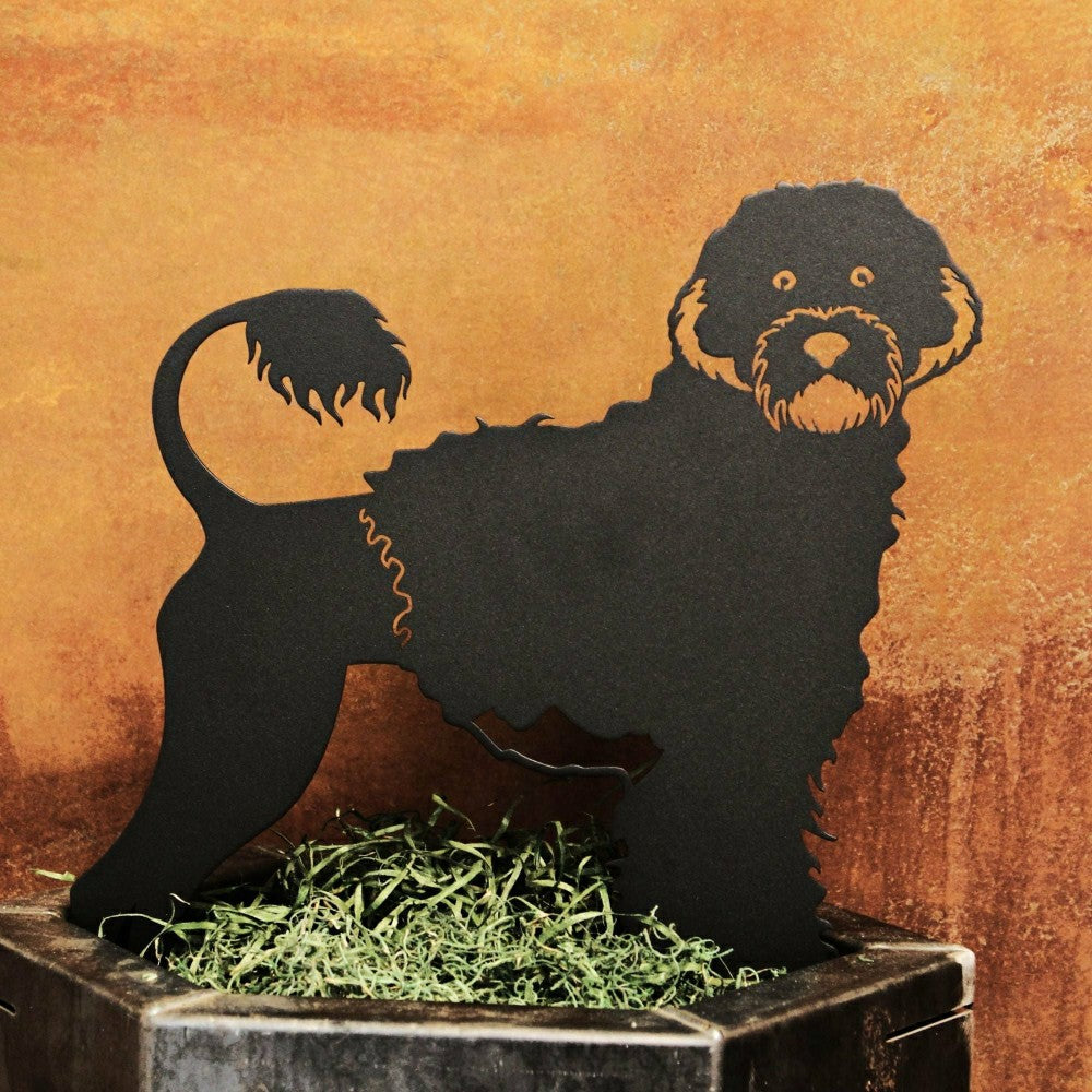 Portuguese Water Dog Garden Stake | Plow & Hearth