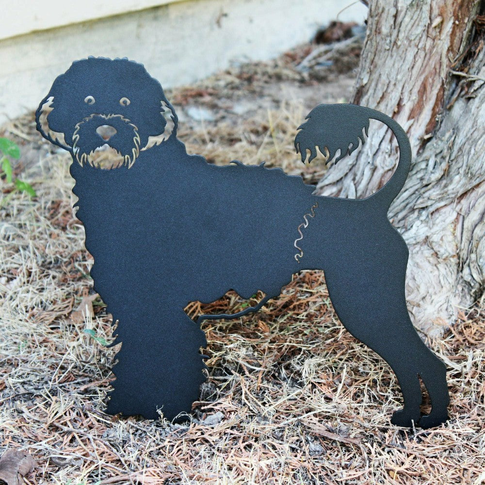 Portuguese Water Dog Garden Stake | Plow & Hearth
