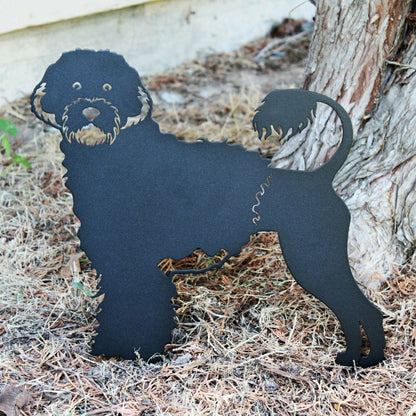 Portuguese Water Dog Garden Stake | Plow & Hearth
