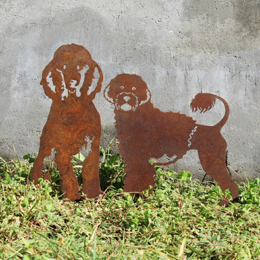 Portuguese Water Dog Garden Stake | Plow & Hearth