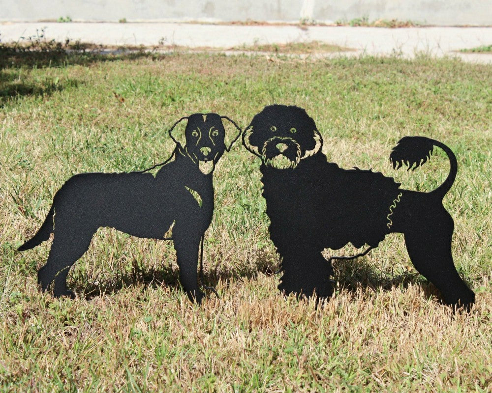 Portuguese Water Dog Garden Stake | Plow & Hearth