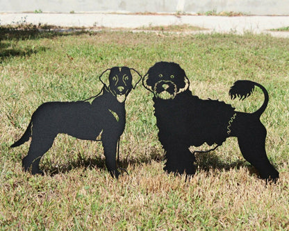 Portuguese Water Dog Garden Stake | Plow & Hearth