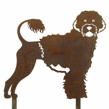 Portuguese Water Dog Garden Stake | Plow & Hearth