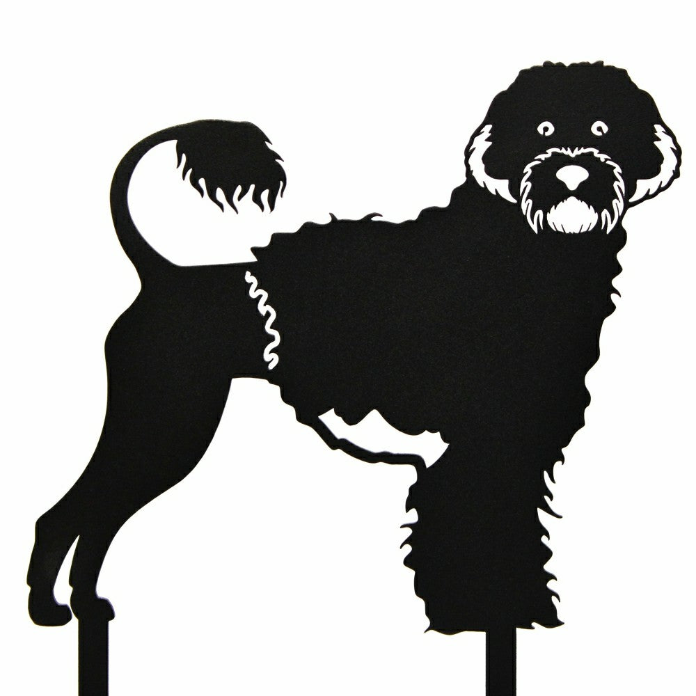 Portuguese Water Dog Garden Stake | Plow & Hearth