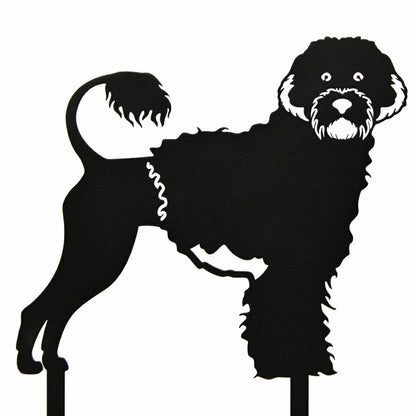 Portuguese Water Dog Garden Stake | Plow & Hearth