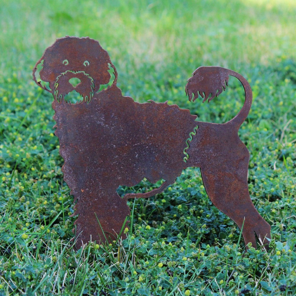 Portuguese Water Dog Garden Stake | Plow & Hearth