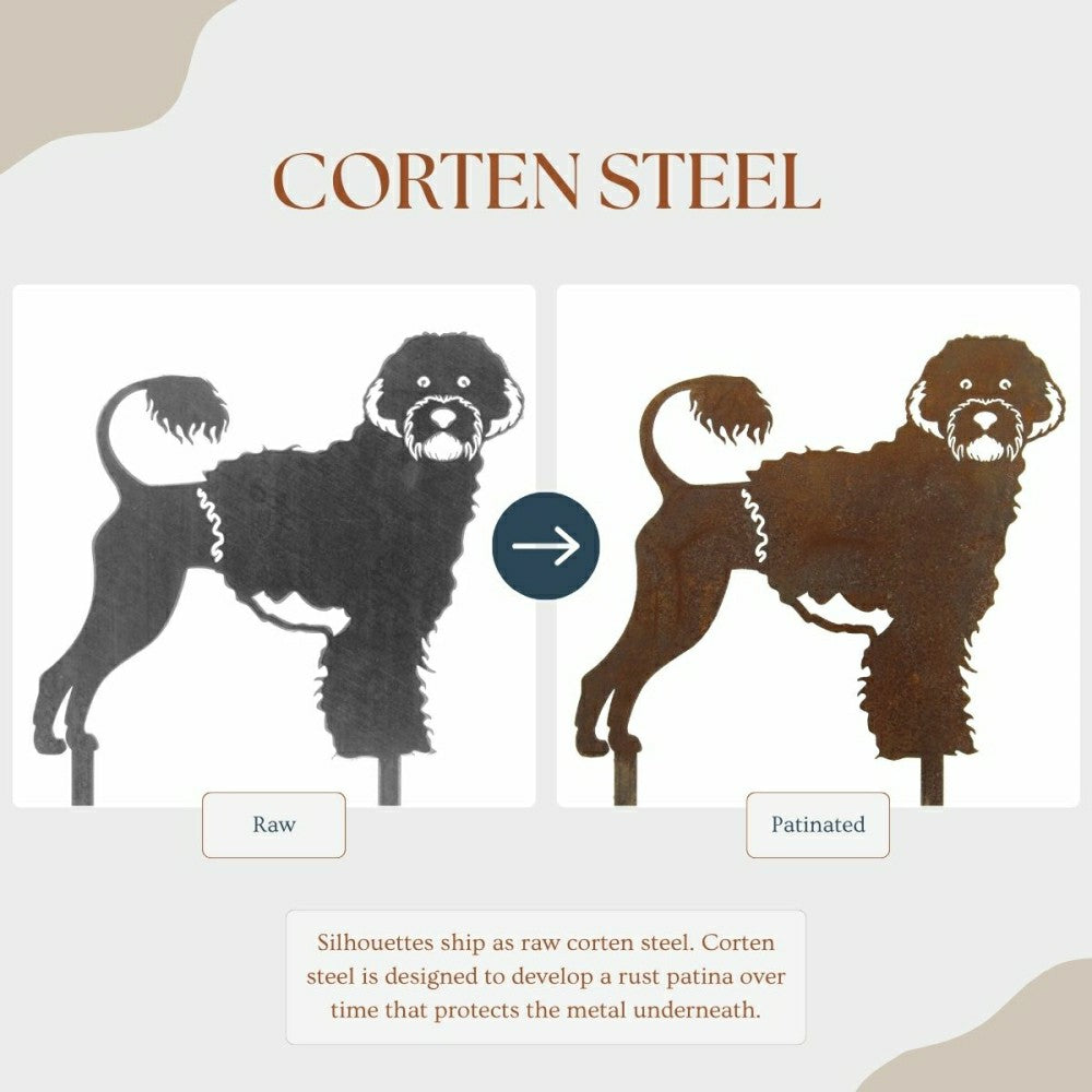Portuguese Water Dog Garden Stake | Plow & Hearth