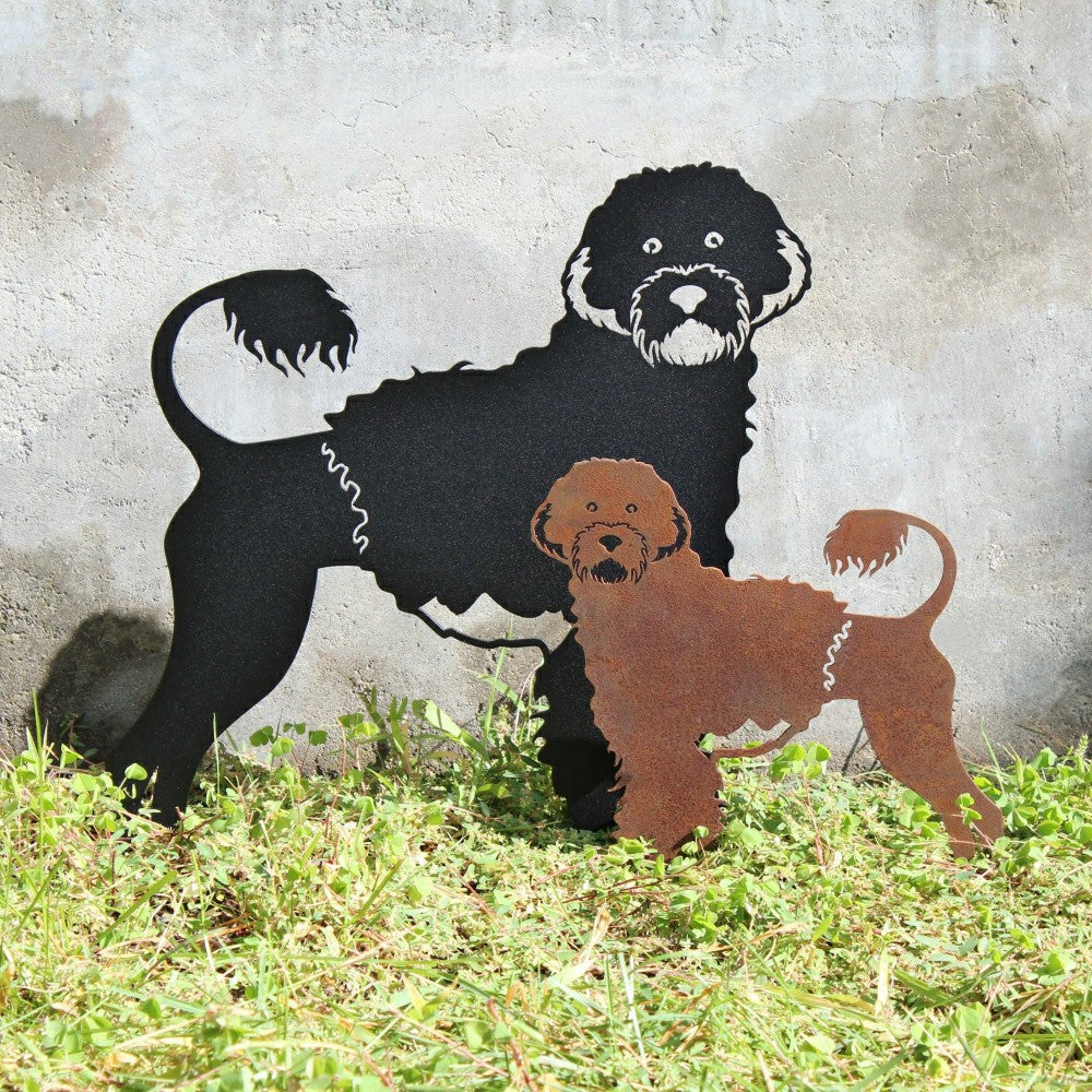 Portuguese Water Dog Garden Stake | Plow & Hearth
