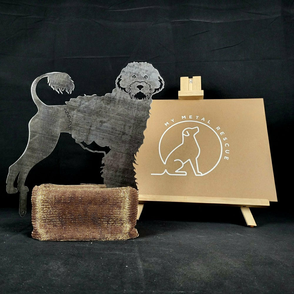 Portuguese Water Dog Garden Stake | Plow & Hearth