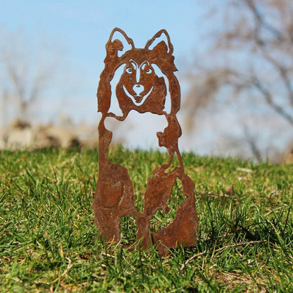 Shetland Sheepdog Garden Stake | Plow & Hearth