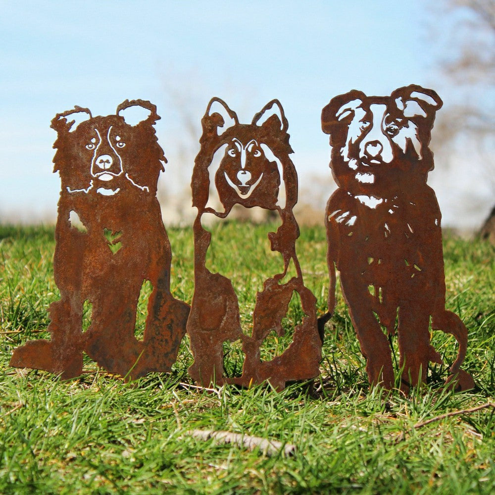 Shetland Sheepdog Garden Stake | Plow & Hearth