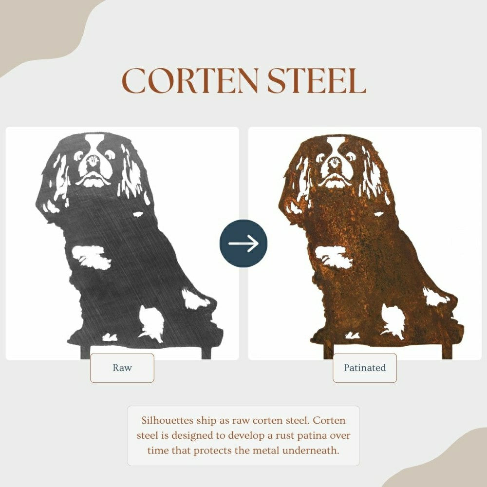 Cavalier King Charles Spaniel Garden Stake | Plow & Hearth