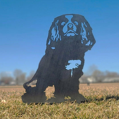 Cavalier King Charles Spaniel Garden Stake | Plow & Hearth