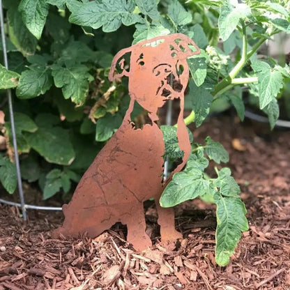 American Pit Bull Terrier Garden Stake | Plow & Hearth