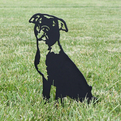 American Pit Bull Terrier Garden Stake | Plow & Hearth