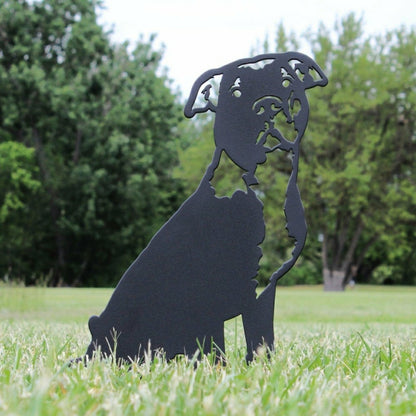 American Pit Bull Terrier Garden Stake | Plow & Hearth