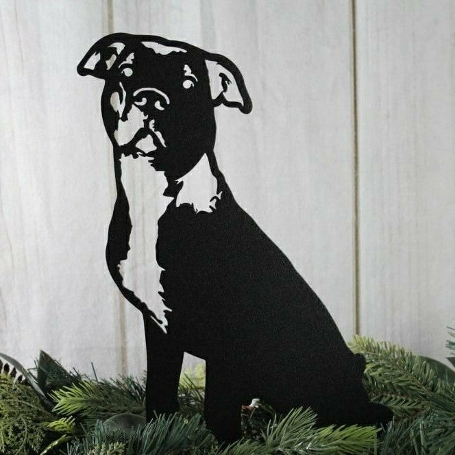 American Pit Bull Terrier Garden Stake | Plow & Hearth