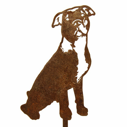 American Pit Bull Terrier Garden Stake | Plow & Hearth