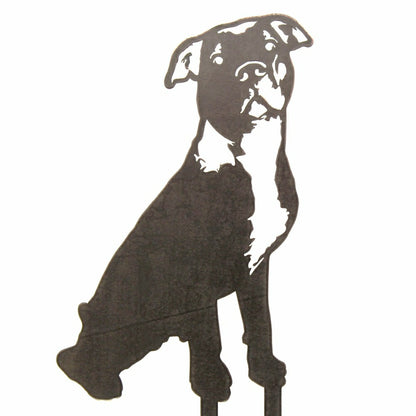 American Pit Bull Terrier Garden Stake | Plow & Hearth