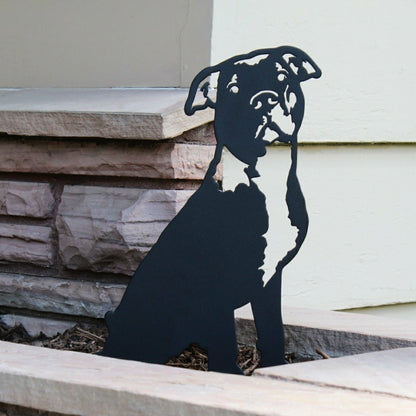 American Pit Bull Terrier Garden Stake | Plow & Hearth