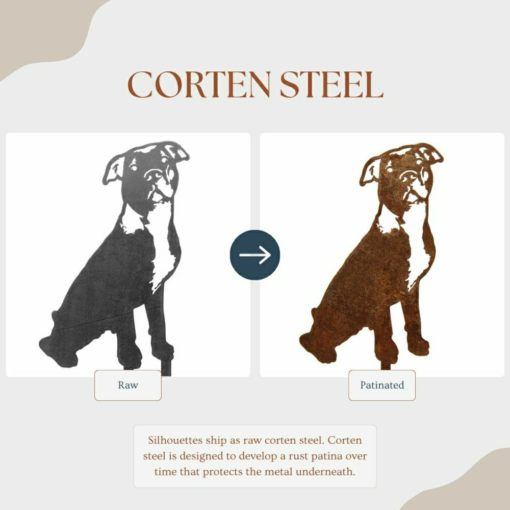 American Pit Bull Terrier Garden Stake | Plow & Hearth