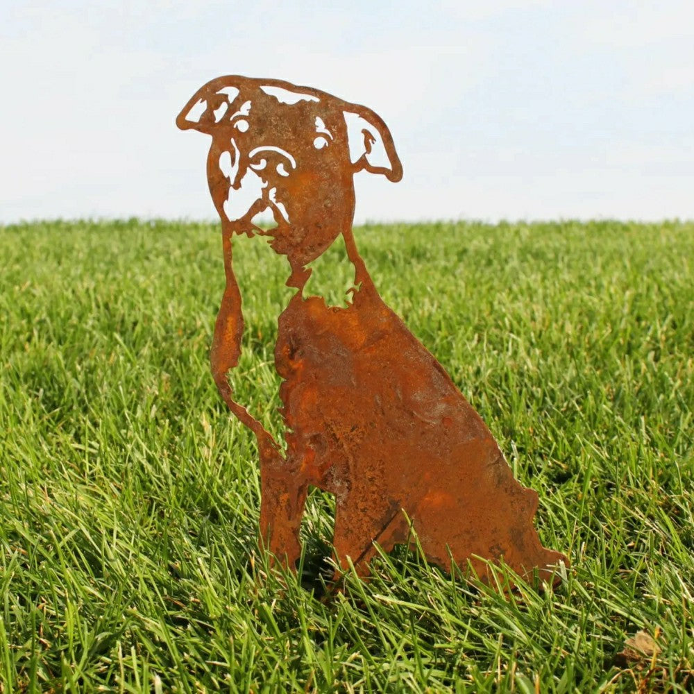 American Pit Bull Terrier Garden Stake | Plow & Hearth