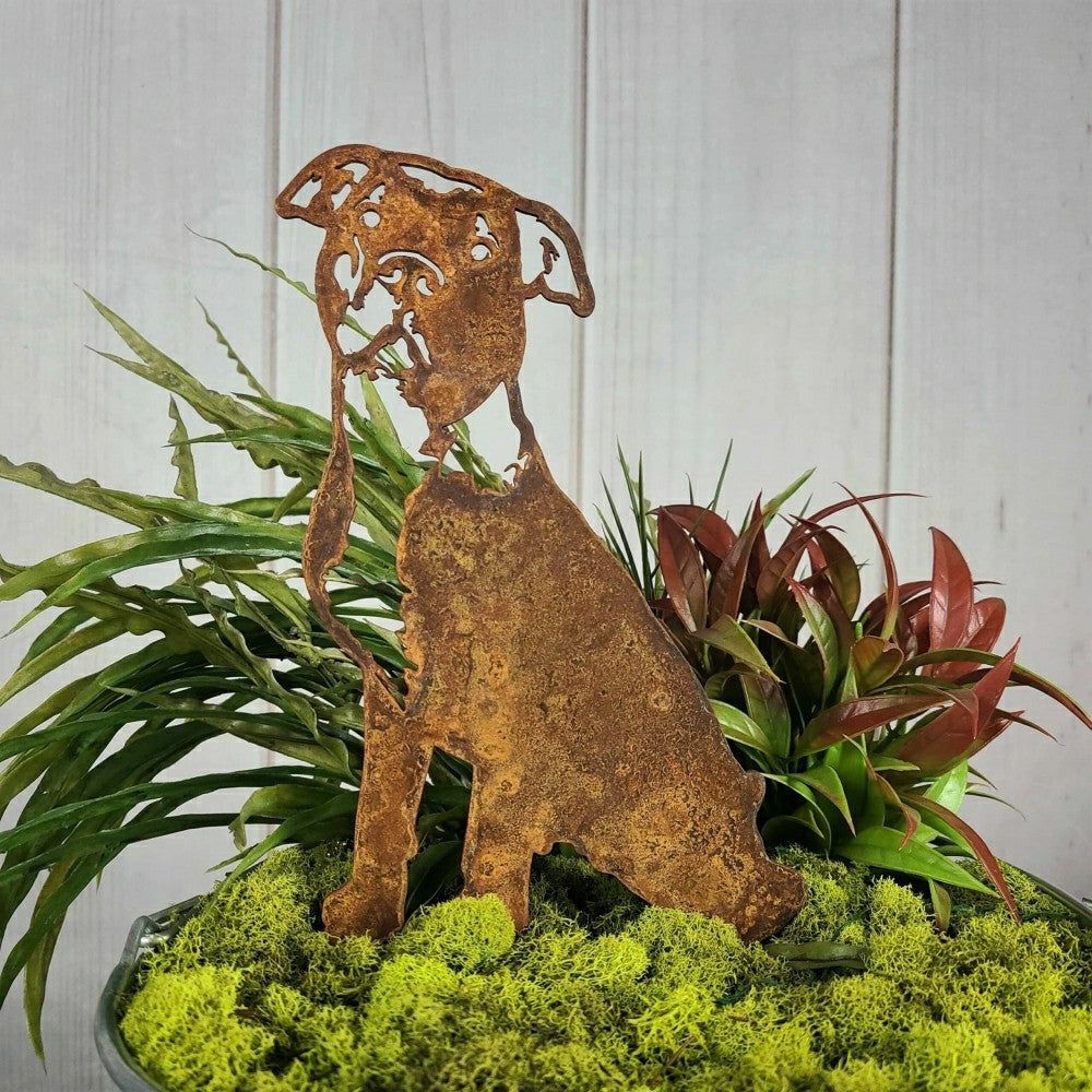 American Pit Bull Terrier Garden Stake | Plow & Hearth