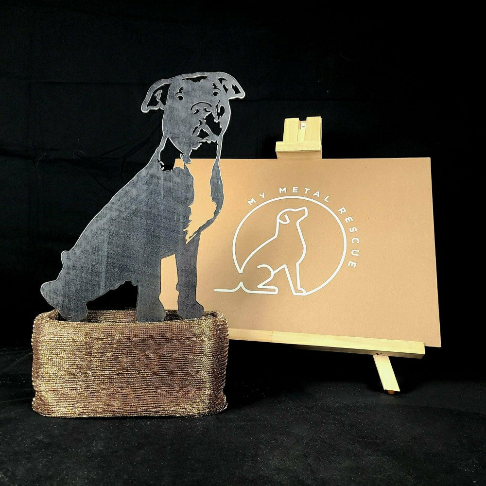American Pit Bull Terrier Garden Stake | Plow & Hearth