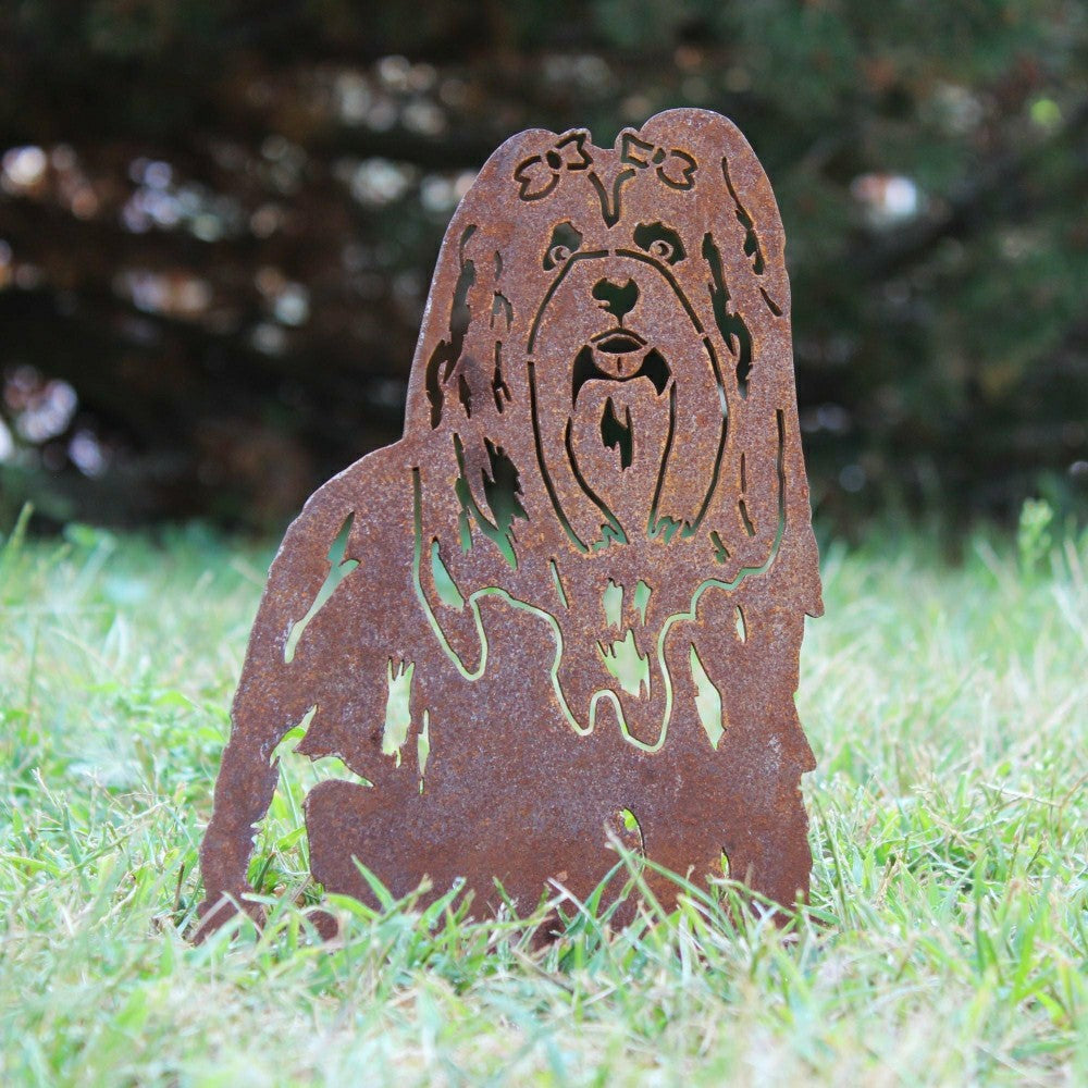 Lhasa Apso Garden Stake | Plow & Hearth