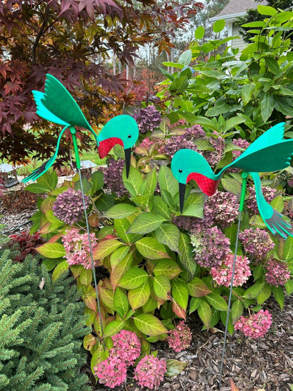 Hummingbird Dancing Bird Garden Stake | Plow & Hearth